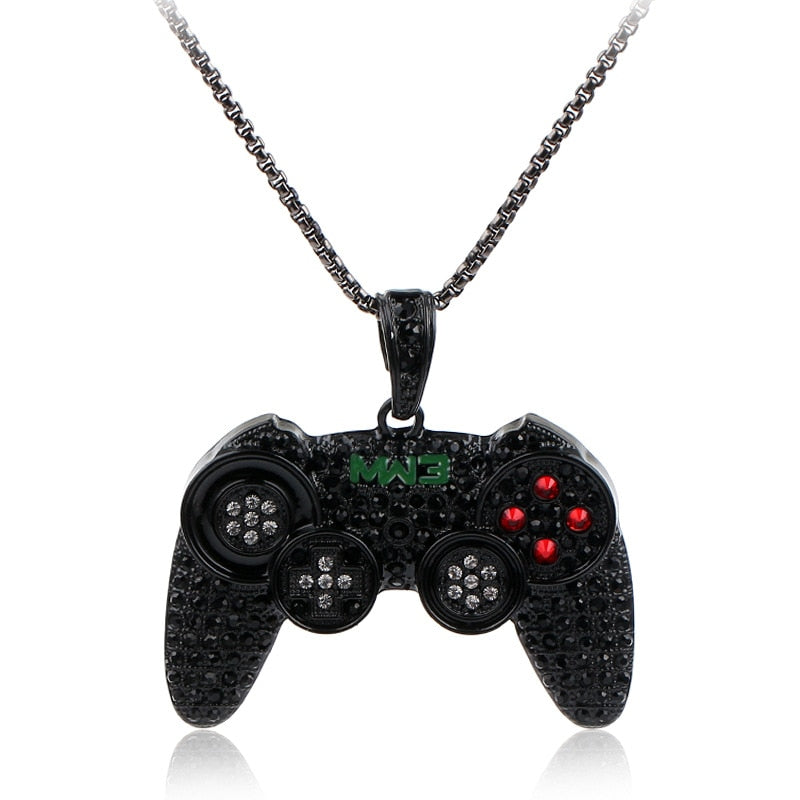 Colar Game Joystick Cravejado Clotely